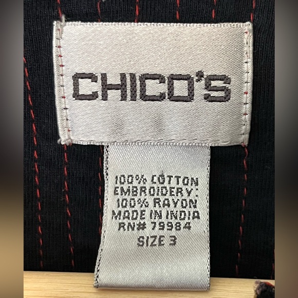 Chicos Embroidered Zippered Jacket - Picture 4 of 10